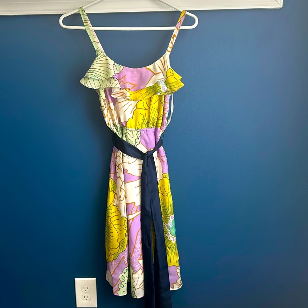 Anthropologie / Maeve Silk Floral Midi Dress